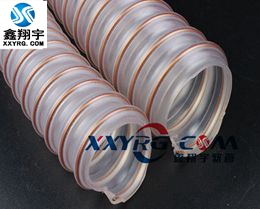 KS0905進(jìn)口耐磨 工業(yè) 聚氨脂pu透明鋼絲吸塵通風(fēng)軟管 印刷機(jī) 掃地車用